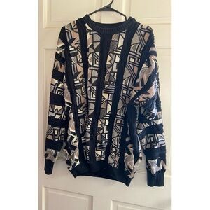 Vintage Bachrach 3D knit Coogi style sweater